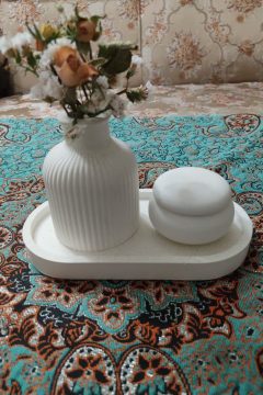 گلدان رو میزی تزئینی همراه با جا طلایی